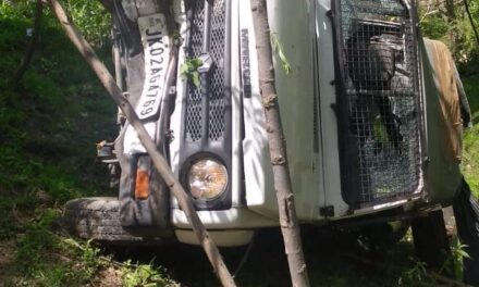 Escort Vehicle of PDF Chairman Turns Turtle in Budgam, Two Security Personnel Injured