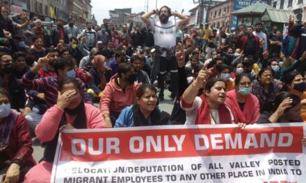 Kashmir Pandits hit streets again in Srinagar, demand relocation