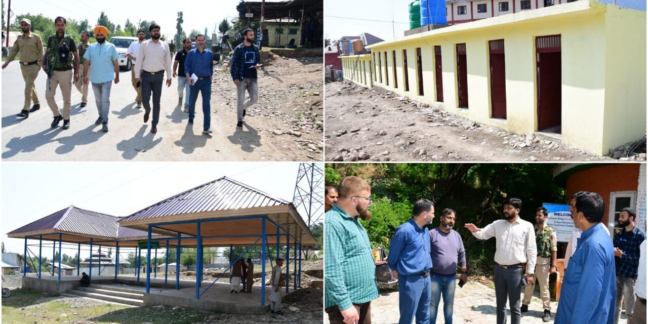 DC Ganderbal inspects public utilities, transit camp Manigam, Rural Haat along Yatra route