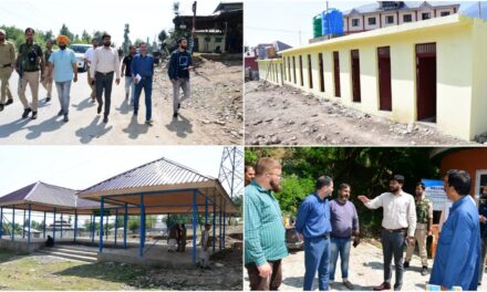 DC Ganderbal inspects public utilities, transit camp Manigam, Rural Haat along Yatra route