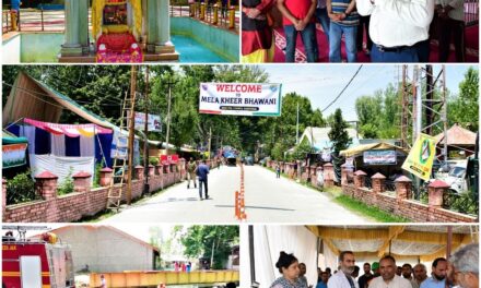 Div Com Kashmir visits Kheer Bawani Tulamulla, inspects arrangements for Mela;Free bus service shall ply on various routes for devotees