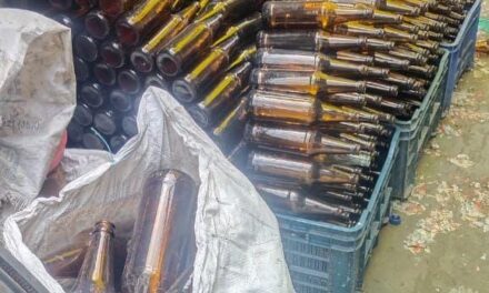 Srinagar Police along with Civil authorities sealed a factory involved in the illegal manufacture of Beer in Khunmoh