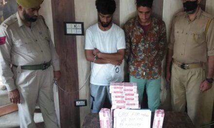Duo arrested for stealing cigarette boxes from shopkeeper In Budgam