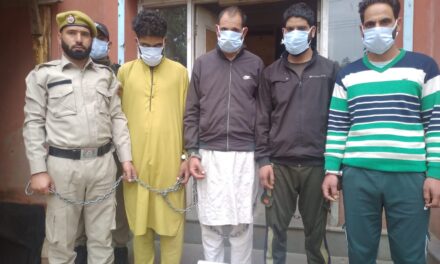 Extortionist Gang Busted in Budgam, 05 persons arrested: Police