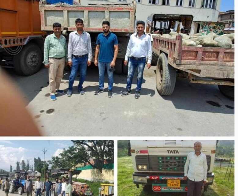 7 Vehicles involved in illegal mining seized by G&M Team at Anantnag
