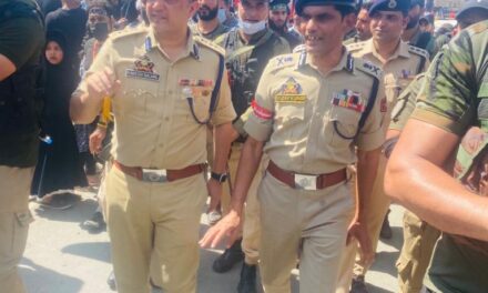 ADGP Kashmir Along with SSP Srinagar, other officers Participate in 10Th Muharram