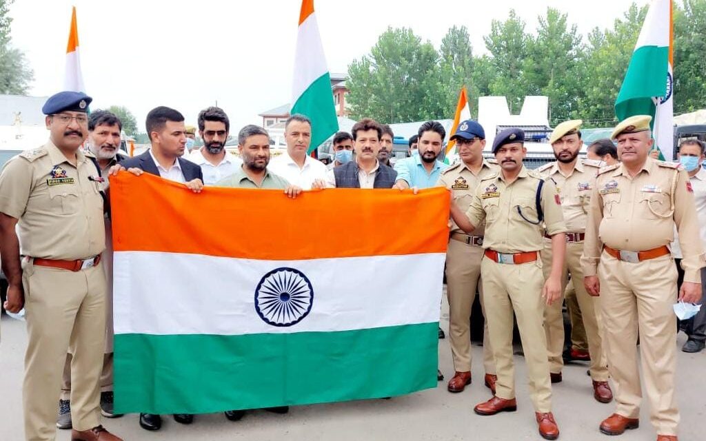 Tiranga Rally Organised under ‘ Har Ghar Tiranga ‘ Campaign by Ganderbal Police.