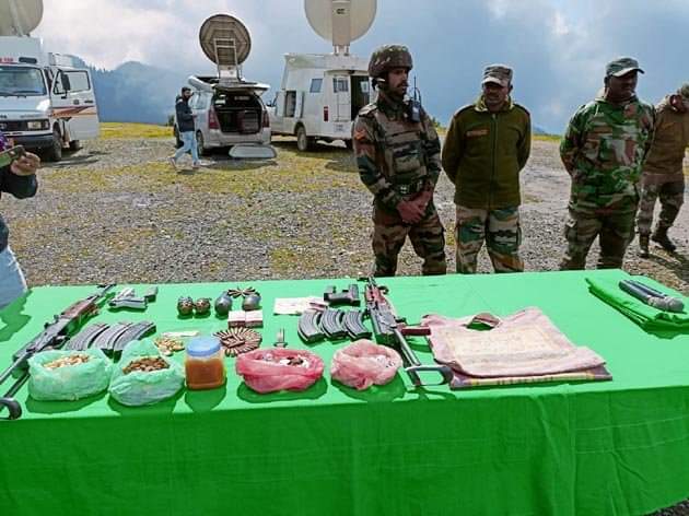 Arms and Ammunition Recovered from 2 Militants Killed in Machil Sector: Army