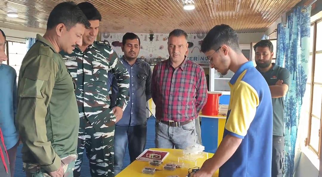 Commandant 115BN CRPF visits Atal Trinking Lab at HKMC educational institution Manigam and interacted with students