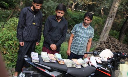 Three Notorious drug peddler arrested, contraband and cash recovered. Shopian Police