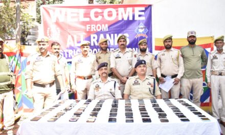 Cyber Cell Poonch Traces Over 50 Smartphones, Hands Over Gadgets to Rightful Owners