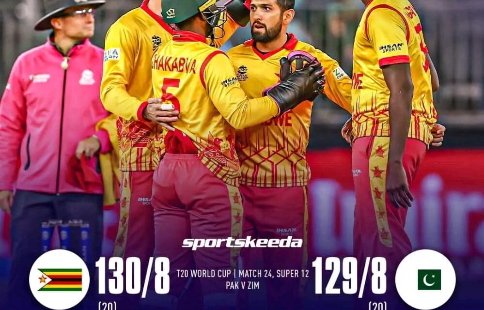 Zimbabwe upset Pakistan by 1 run in important T20 World Cup match