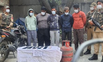 Notorious Gang Busted in Srinagar, 05 Persons arrested, Stolen Items Recovered: Police