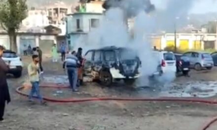 Man held after setting ablaze two parked vehicles near Tehsil Court Complex Surankote Poonch