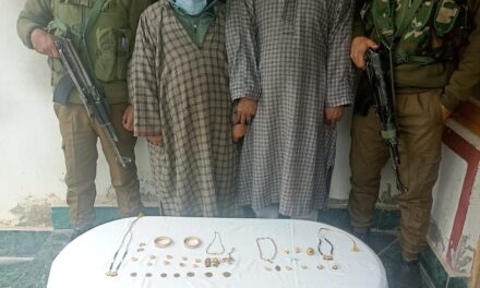 Police solved Two burglary cases in Awantipora; Two arrested Stolen property worth lakhs recovered
