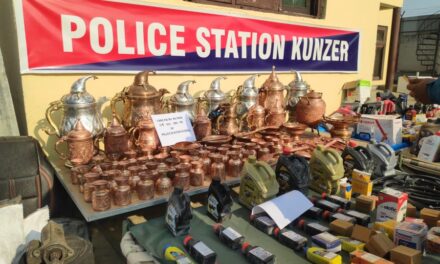 Gang Of Burglars Busted In Baramulla, Stolen Property Worth Lacs Recovered: Police, “Says Further Arrests Expected