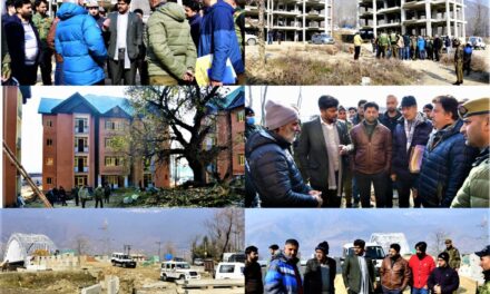 DC Gbl inspects progress of work on Transit Accommodation at Wandhama