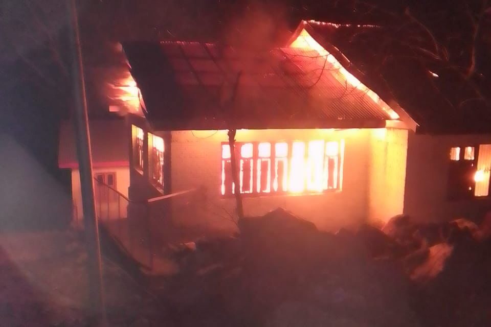 School building damaged in fire in Bandipora village