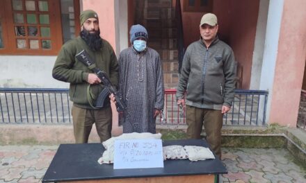 Ganderbal Police Arrested One More Drug Peddler, Narcotics Recovered And Siezed.