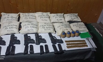 Huge cache of arms, ammunition and narcotics seized, one arrested