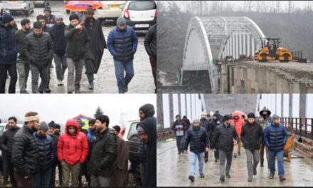 ADC Ganderbal inspects work progress on Wayil Bridge;Directs executing agency to expedite work
