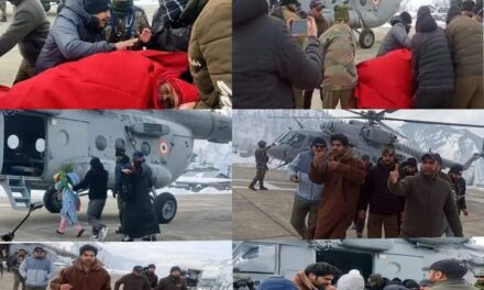 Every life counts Pregnant lady airlifted from Tangdar to Srinagar  for specialized treatment, people hail the efforts of DC Kupwara