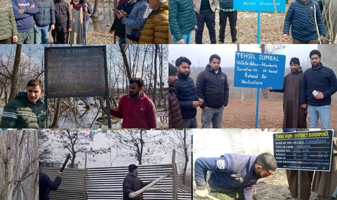 Bandipora Admin retrieves 1571 Kanal & 14 Marlas of State/Kahcharie Land in single day;Anti-encroachment drive, including 300 kanals having industrial utility.