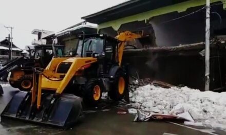 Commercial structure of former minister demolished in Shopian