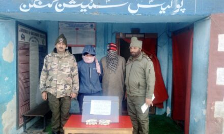 Ganderbal police arrested two drug peddlers in the jurisdiction of ps kangan; contraband substance recovered from their possession