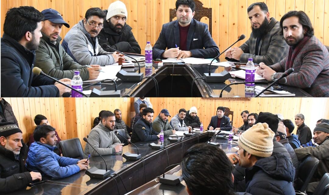 Progress on Construction of SWM sheds reviewed at Ganderbal