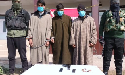 Three militant associates arrested in Kulgam:- Police