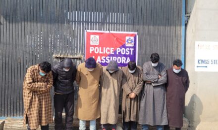 Seven persons arrested by Pulwama Police, involved in killing of farm fishes at Batnoor Shahoora.