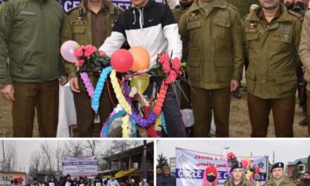 Pulwama police organized cycle race under the aegis of Civic Action Programme