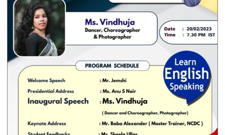 Choreographer Vindhuja inaugurates NCDC’s Free Zoom Online Spoken English Class