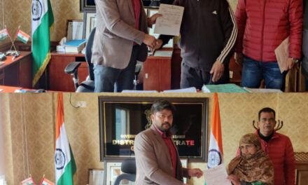 DC Gbl hands over ex-gratia relief to victim families of road accidents