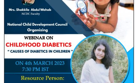 NCDC to organise webinar on Childhood Diabetics