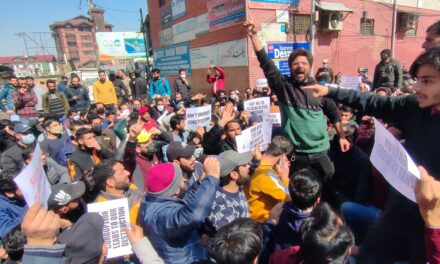 JKSSB Job Aspirants Protest in Srinagar, Demand Complete Ban on APTECH Ltd.