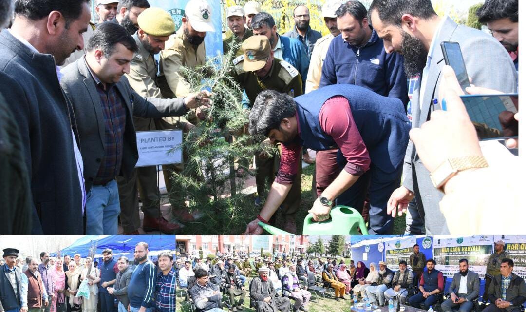 DC Ganderbal launches mega plantation drive in district under Har Gaon Haryali