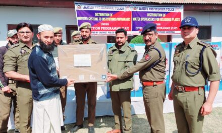 Ganderbal Police Distributes computer systems and water dispensers to various orphanages at DPL Ganderbal