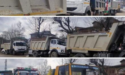 Kulgam police seized 09 Vehicles for illegal excavation and transportation of Minerals