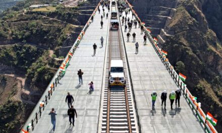 Minister of Railways Conducts First Trial-run on World’s Highest Railway Bridge at Bakkal-Kauri