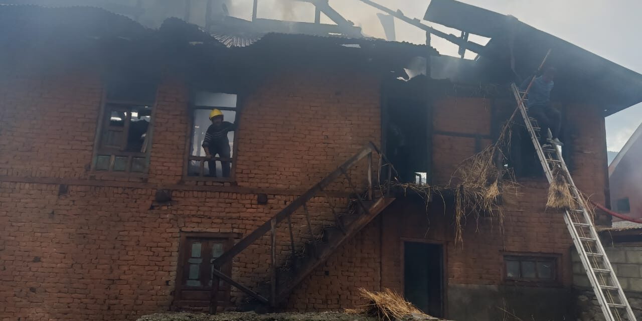 Two storey residential house damaged in Sheeri fire incident