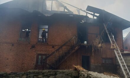 Two storey residential house damaged in Sheeri fire incident