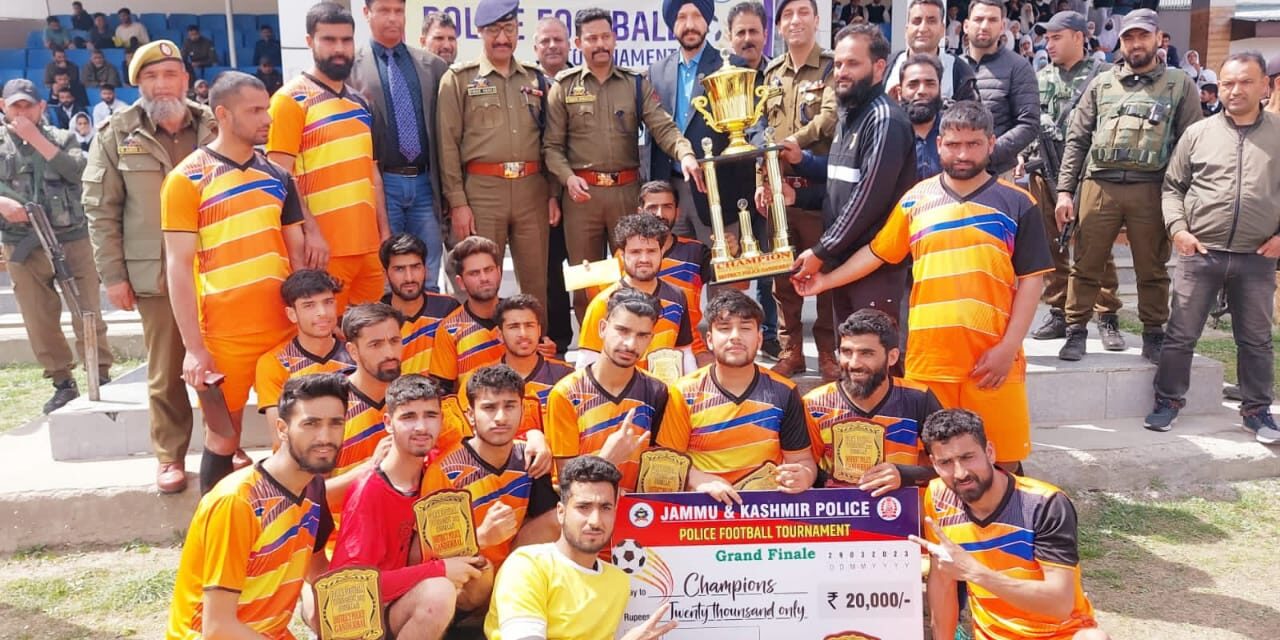 Football tournament organised by Ganderbal Police concludes at Gadoora Stadium