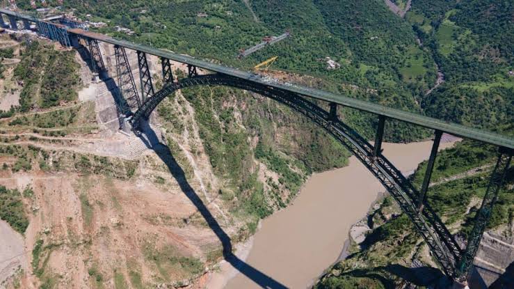 Small test train runs on ‘world’s highest railway bridge track’ on Chenab River