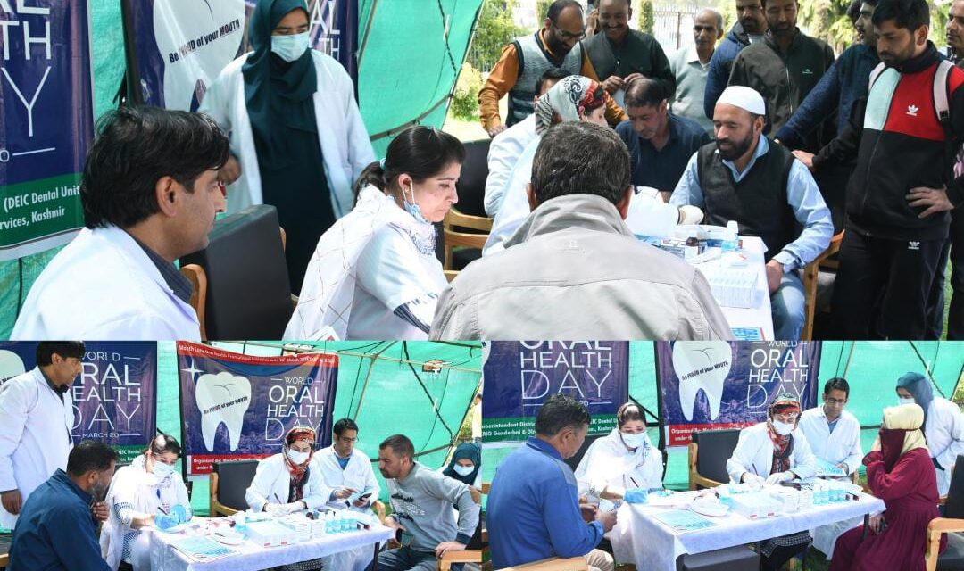 World Oral Health Day celebrated at Ganderbal ;Hundreds attended Dental Awareness cum Hygiene Camp at DC Office
