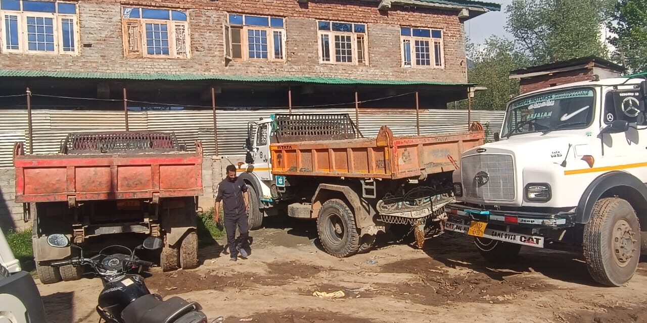 6 vehicles involved in illegal mining seized in Ganderbal