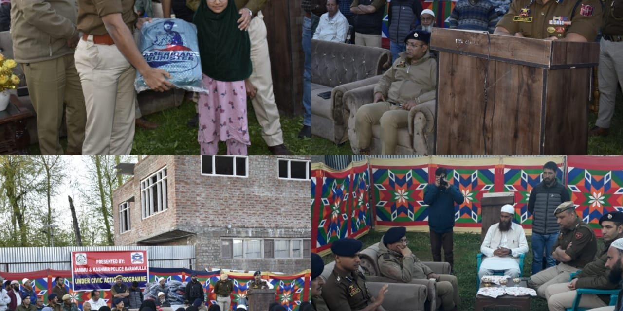 SSP Baramulla visits Darul-Uloom Rabia Basria Zaspora Tangmarg, interacts with students;Distributes Educational Kits among students