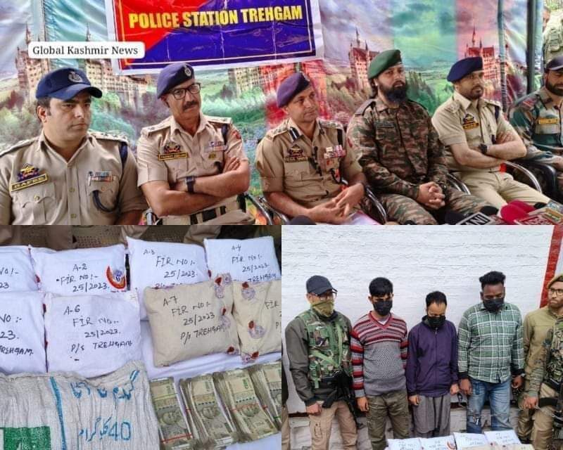 8 kilograms of Heroine, 5 lacs cash recovered as inter state narco militant busted in Kupwara