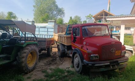 4 Vehicles seized for illegal mining in Ganderbal